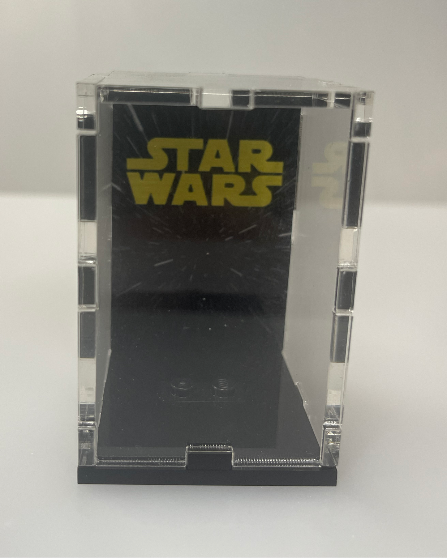 Minifigure Acrylic Display Case - With Backdrop Image
