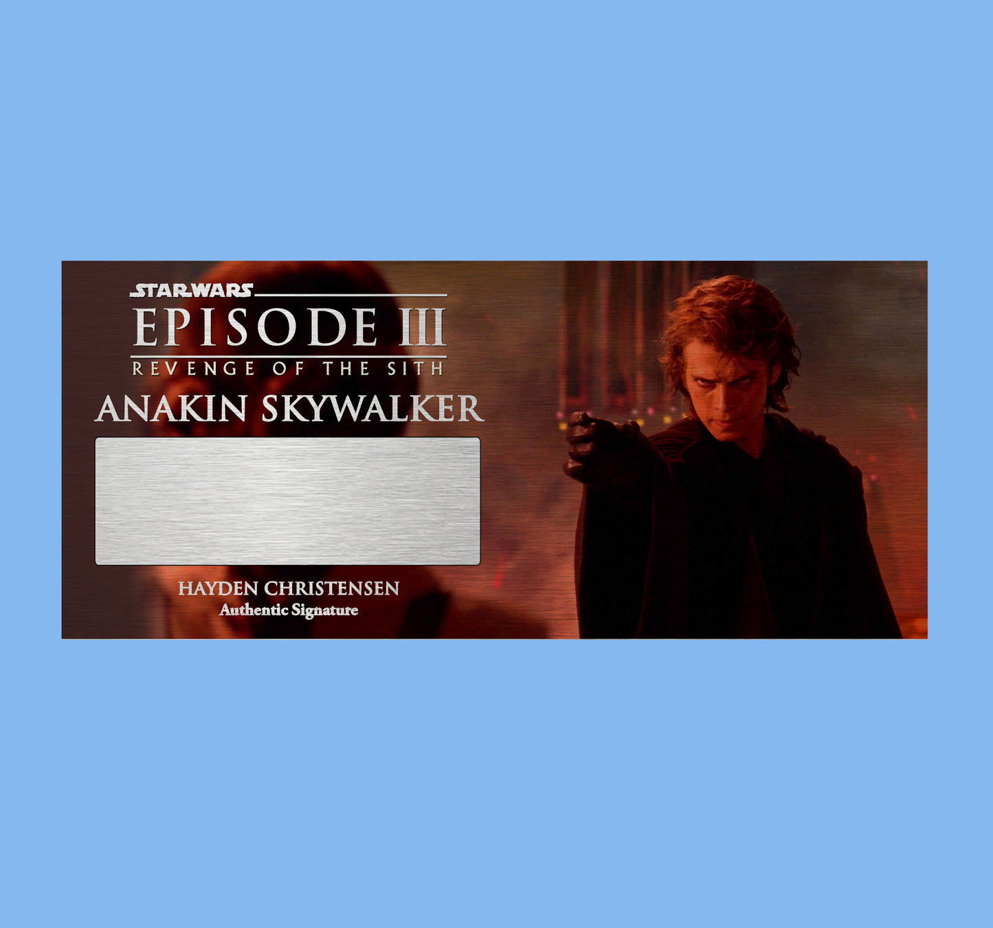 HAYDEN CHRISTENSEN - ANAKIN SKYWALKER - PLAQUES - BRUSHED METAL