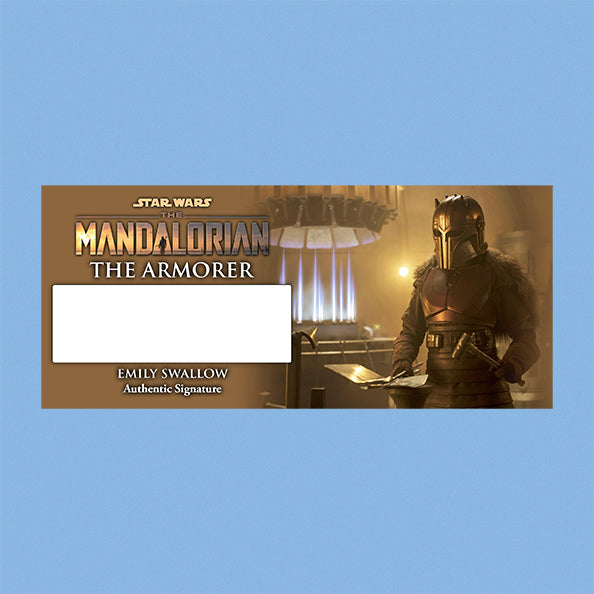 EMILY SWALLOW - THE ARMORER - MANDALORIAN - PLAQUE - BRUSHED METAL