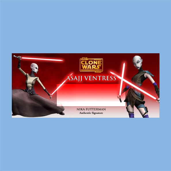 NIKA FUTTERMAN - ASAJJ VENTERESS - CLONE WARS - PLAQUE - BRUSHED METAL