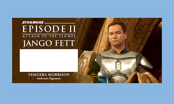 Temuera Morrison - BOBA FETT / JANGO FETT - PLAQUES - BRUSHED METAL