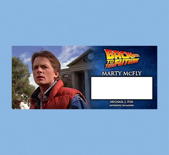 BACK TO THE FUTURE - DOC - MARTY - BRUSHED METAL