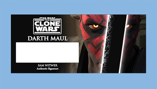 SAM WITWER - DARTH MAUL - PLAQUES - BRUSHED METAL