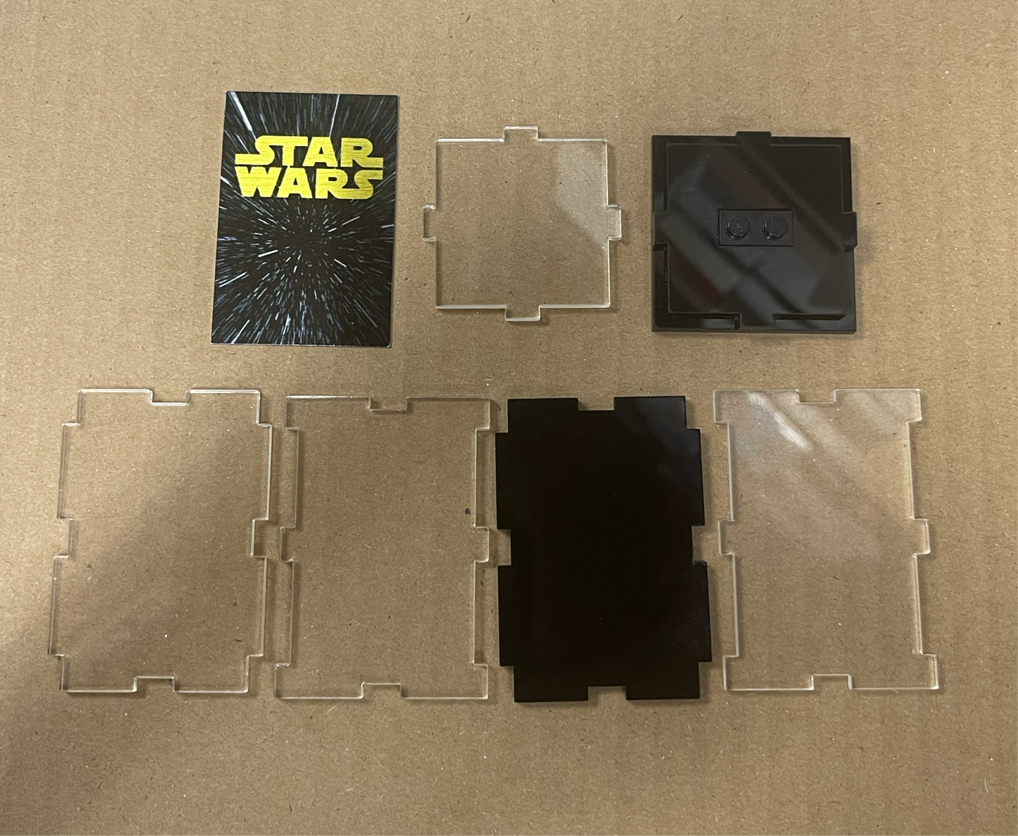 Minifigure Acrylic Display Case - With Backdrop Image