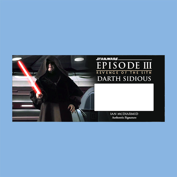 IAN McDIARMID - EMPEROR PALPATINE - PLAQUES - BRUSHED METAL