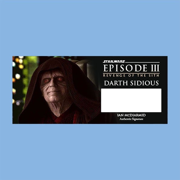 IAN McDIARMID - EMPEROR PALPATINE - PLAQUES - BRUSHED METAL