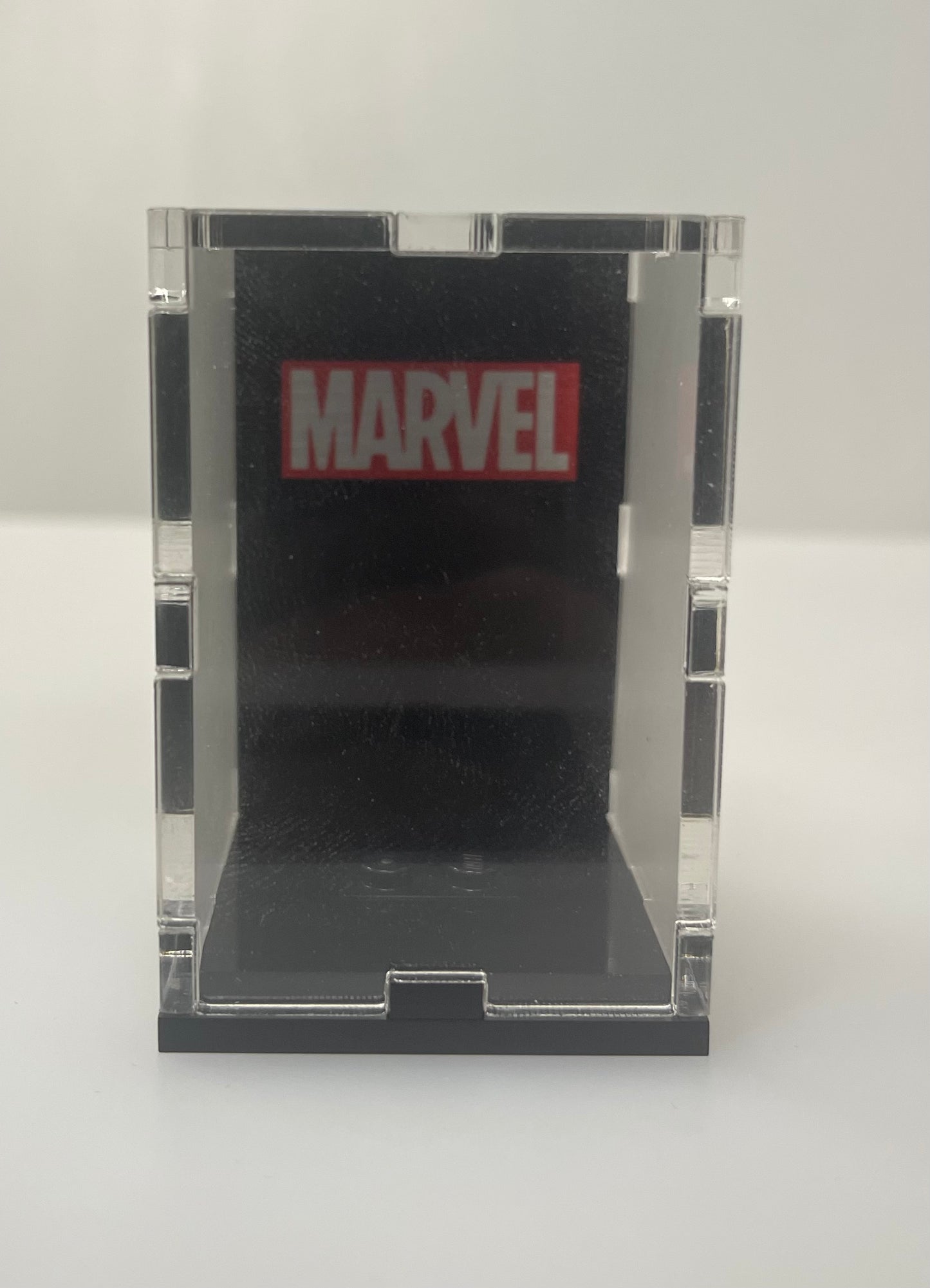 Minifigure Acrylic Display Case - With Backdrop Image