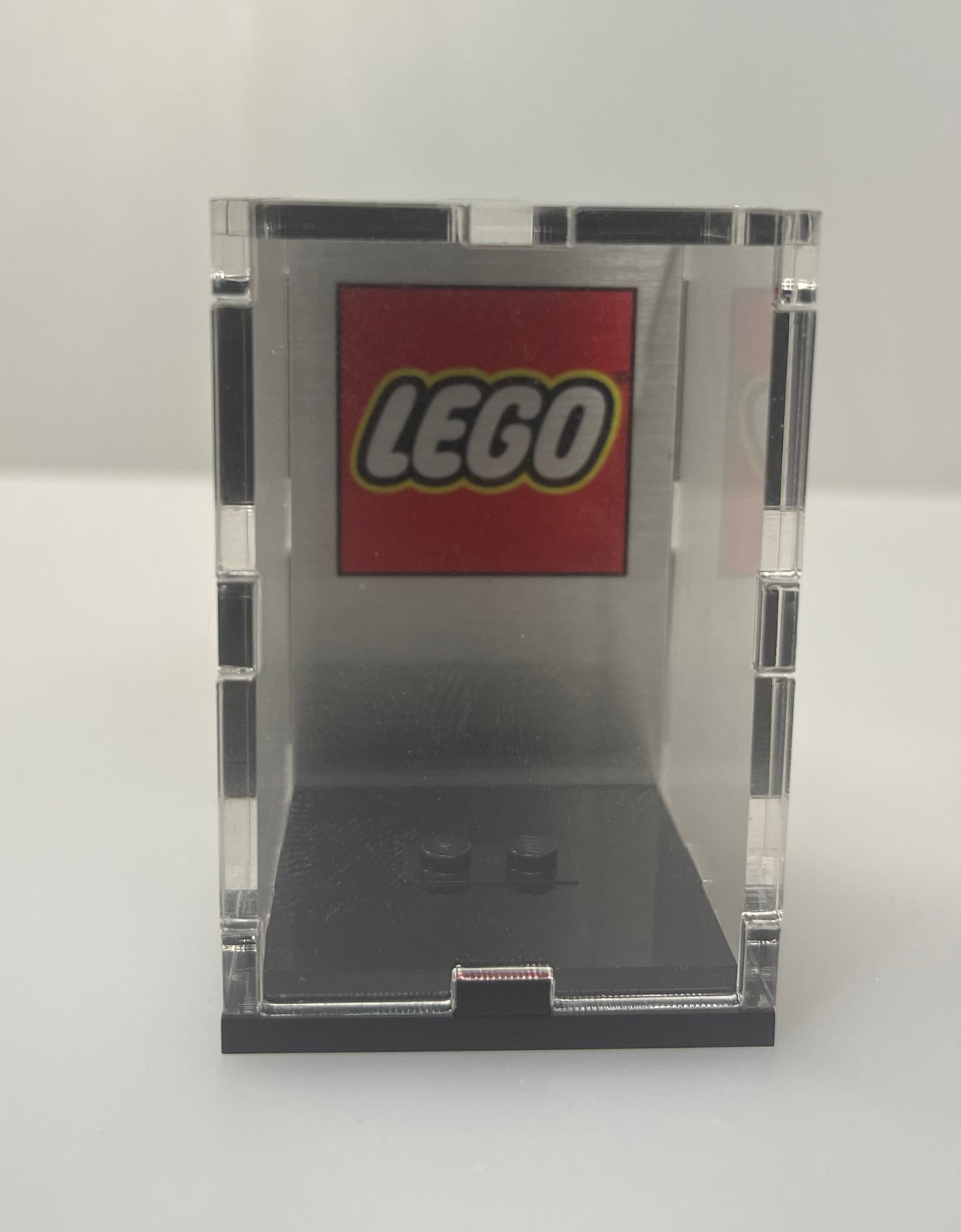 Minifigure Acrylic Display Case - With Backdrop Image