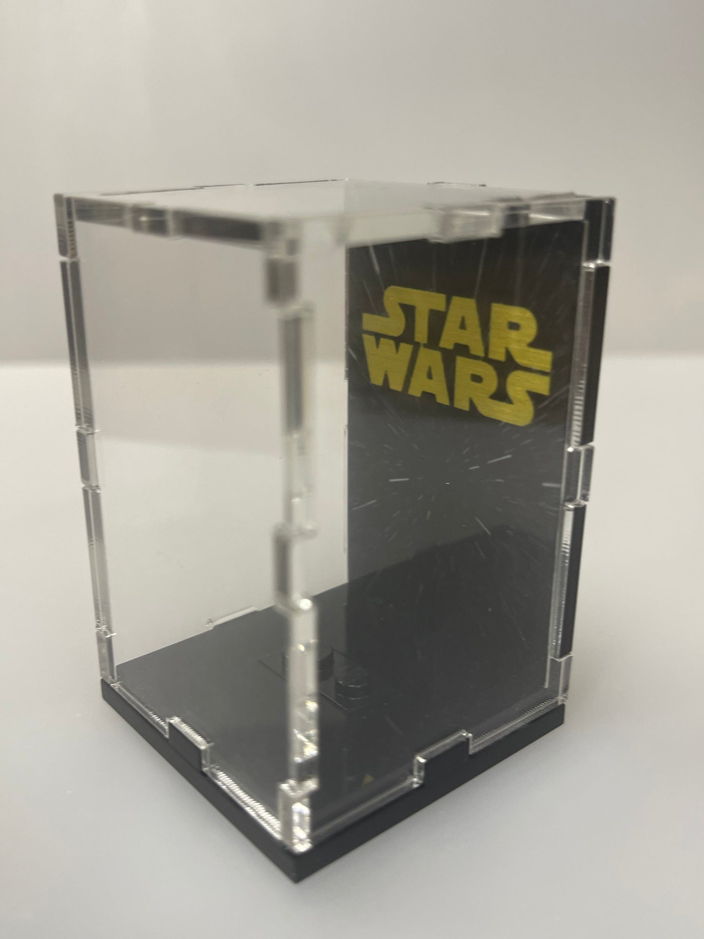 Minifigure Acrylic Display Case - With Backdrop Image