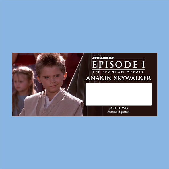 JAKE LLOYD - ANAKIN SKYWALKER - PLAQUES - BRUSHED METAL