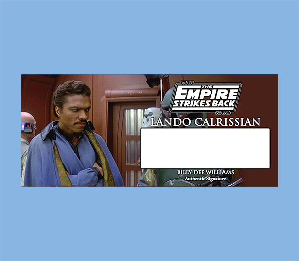 BILLY DEE WILLIAMS - LANDO CALRISSIAN - PLAQUES - BRUSHED METAL