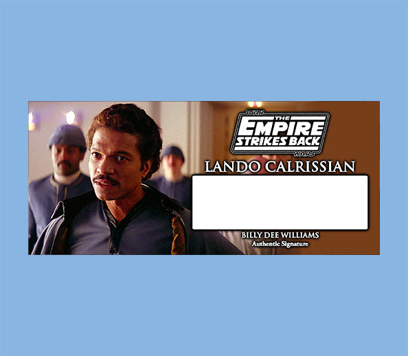 BILLY DEE WILLIAMS - LANDO CALRISSIAN - PLAQUES - BRUSHED METAL