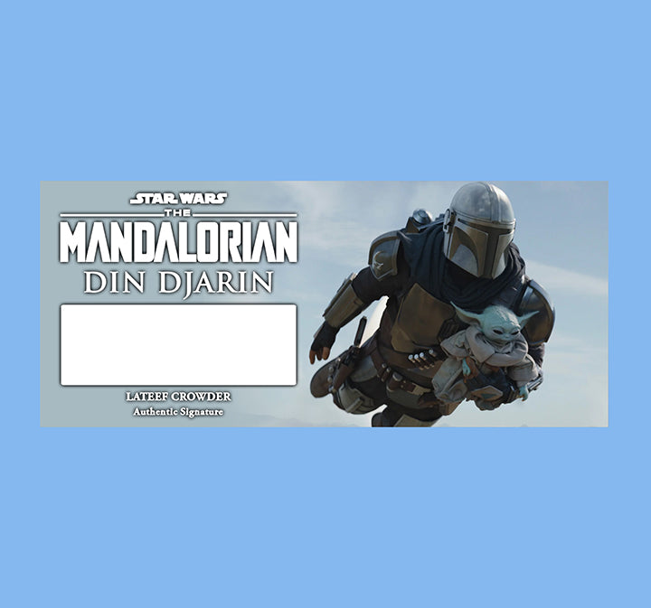 LATEEF CROWDER - DIN DJARIN - THE MANDALORIAN - PLAQUE - BRUSHED METAL