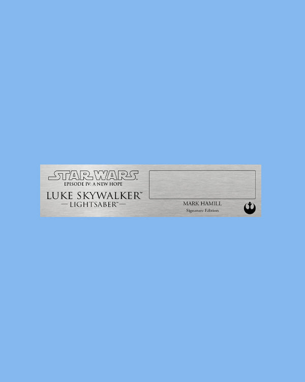 MARK HAMIL - LUKE SKYWALKER - PLAQUES - BRUSHED METAL