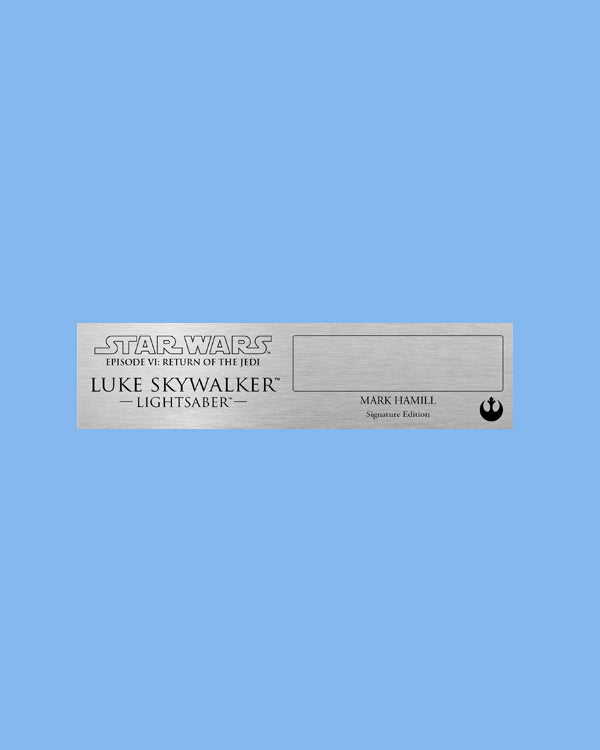 MARK HAMIL - LUKE SKYWALKER - PLAQUES - BRUSHED METAL