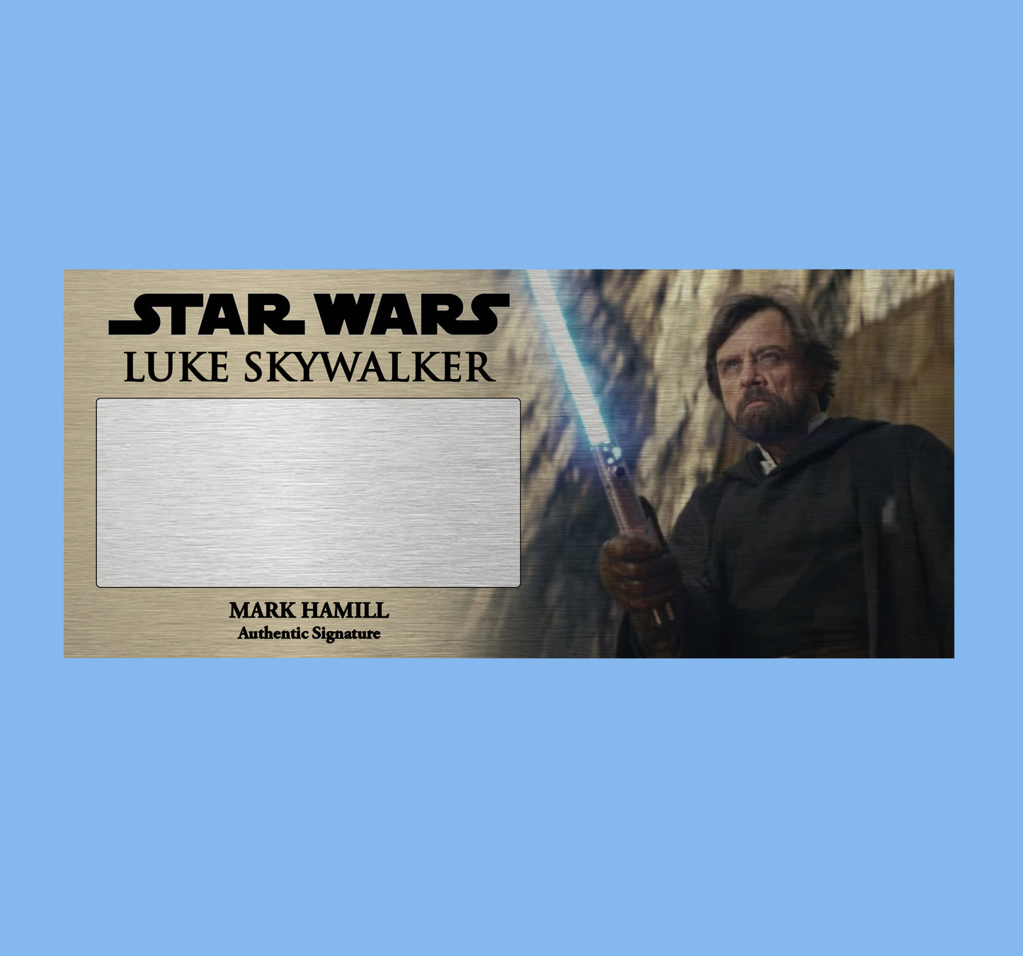 MARK HAMIL - LUKE SKYWALKER - PLAQUES - BRUSHED METAL