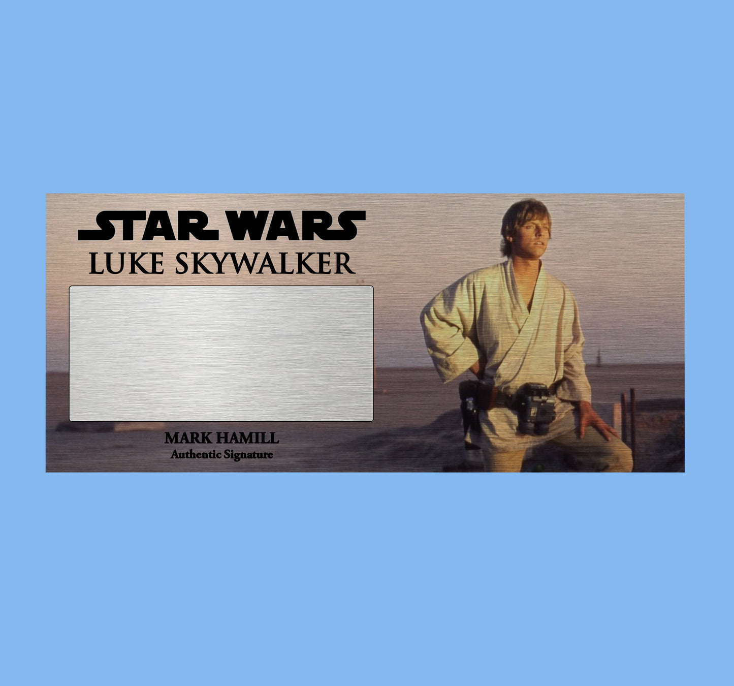 MARK HAMIL - LUKE SKYWALKER - PLAQUES - BRUSHED METAL
