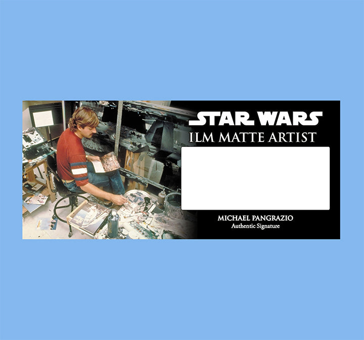 MICAHEL PANGRAZIO - ILM MATTE ARTIST - STAR WARS - PLAQUE - BRUSHED METAL