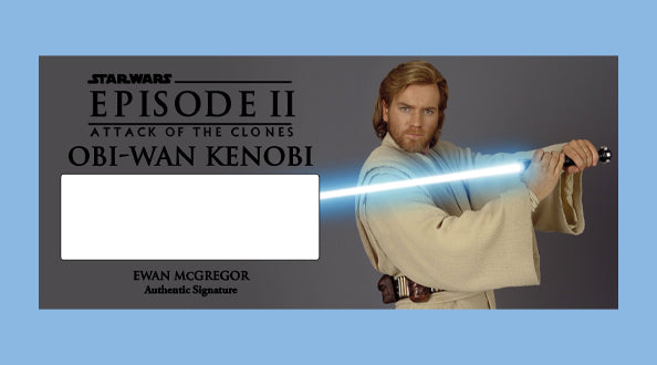 EWAN MCGREGOR - OBI-WAN KENOBI - PLAQUES - BRUSHED METAL