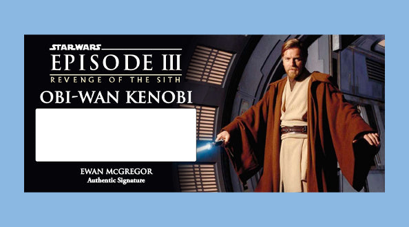 EWAN MCGREGOR - OBI-WAN KENOBI - PLAQUES - BRUSHED METAL