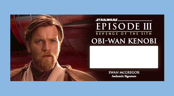 EWAN MCGREGOR - OBI-WAN KENOBI - PLAQUES - BRUSHED METAL
