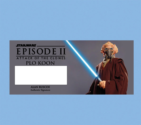 Alan Ruscoe - PLO KOON - ATTACK OF THE CLONES - PLAQUE - BRUSHED METAL
