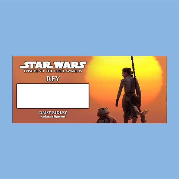 DAISY RIDLEY - REY - PLAQUES - BRUSHED METAL