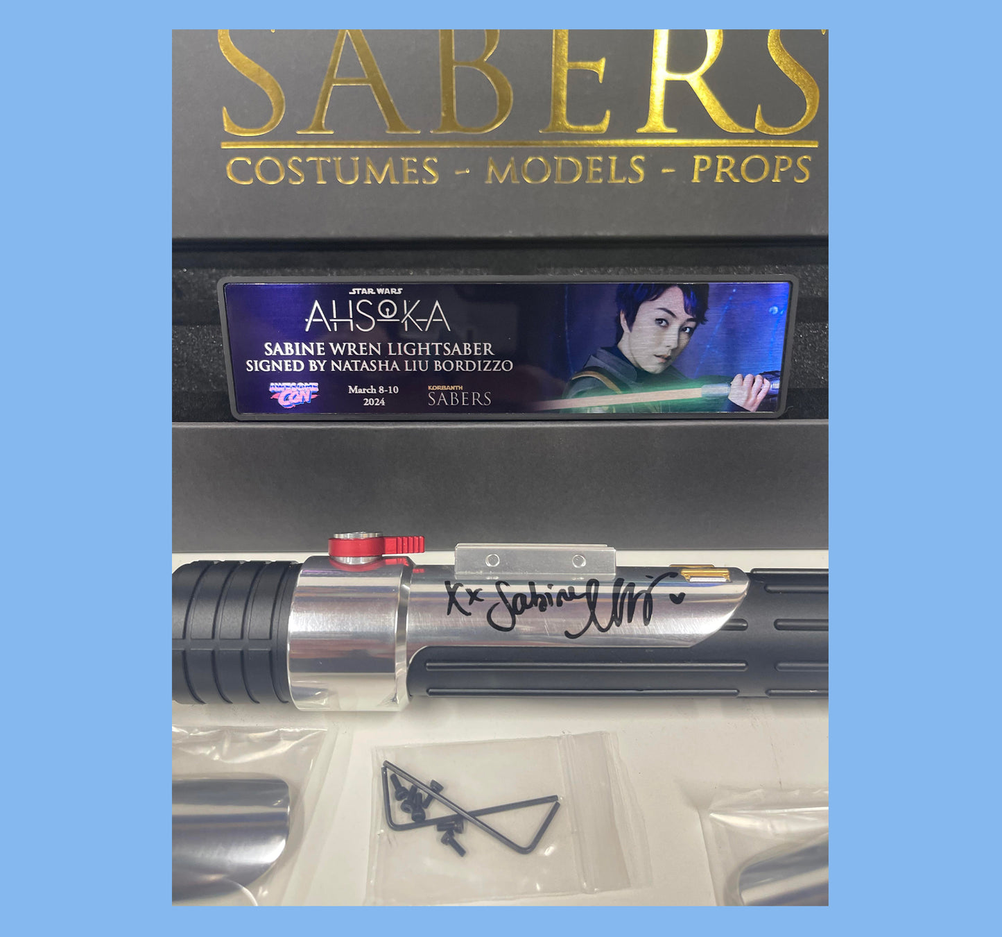 SABINE WREN SIGNED LIGHTSABER PROP - AHSOKA SHOW