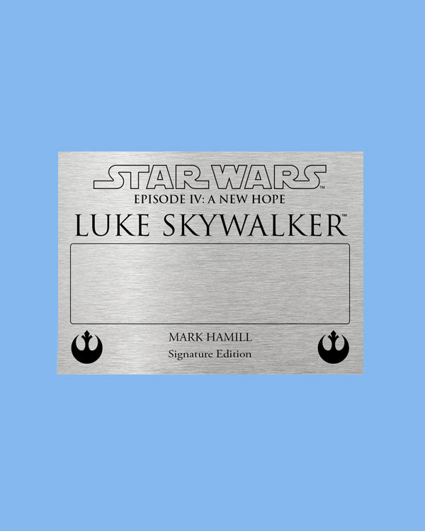 MARK HAMIL - LUKE SKYWALKER - PLAQUES - BRUSHED METAL