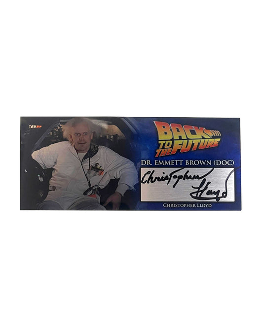CHRISTOPHER LLOYD - BACK TO THE FUTURE - "DOC" 3X7 PLAQUE - B