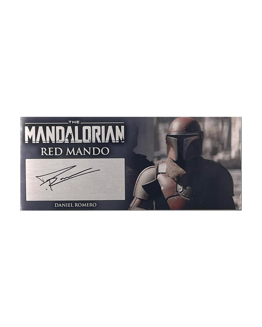 DANIEL ROMERO - RED MANDO - THE MANDALORIAN - 3X7 PLAQUE V2