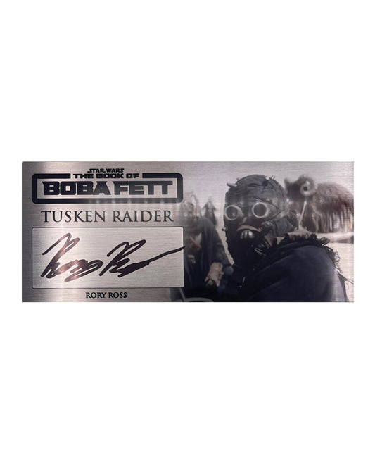 RORY ROSS - TUSKEN RAIDER - THE BOOK OF BOBA FETT TV SHOW - 3X7 PLAQUE