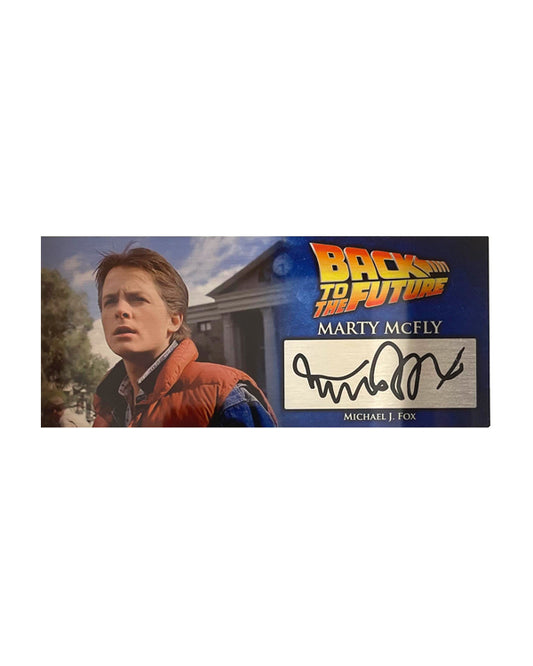 MICHAEL J. FOX - BACK TO THE FUTURE - "MARTY" 3X7 PLAQUE - A
