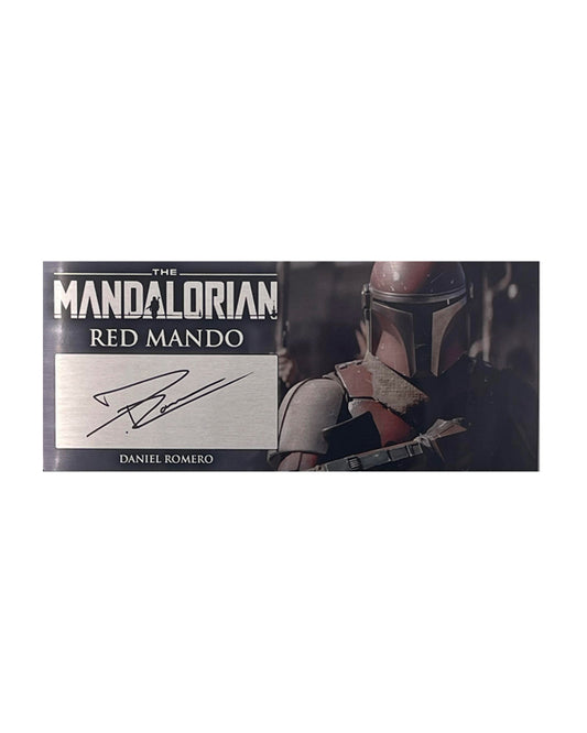 DANIEL ROMERO - RED MANDO - THE MANDALORIAN - 3X7 PLAQUE V3