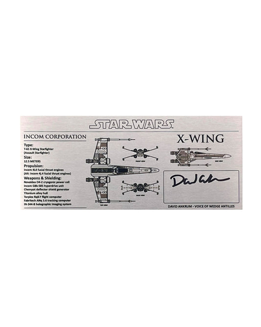 DAVID ANKRUM - XWING - A NEW HOPE - 3X7 PLAQUE V1