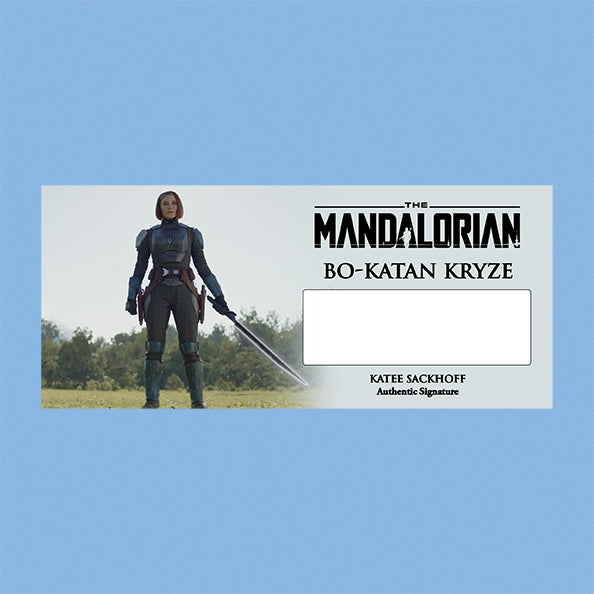 Katee Sackhoff - Bo-Katan Kryze - THE MANDALORIAN - Brushed Metal PLAQUE - BRUSHED METAL