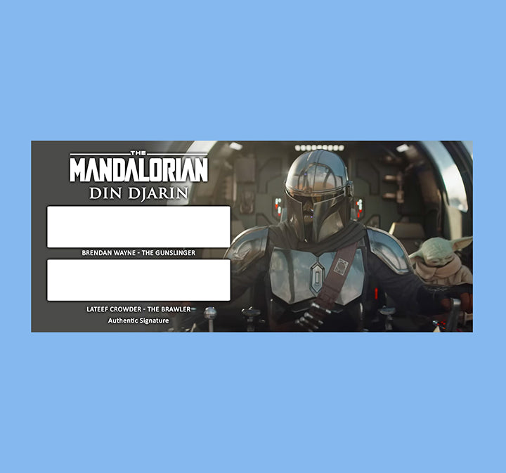 BRENDAN & LATEEF DUAL - DIN DJARIN - THE MANDALORIAN - PLAQUE - BRUSHED METAL