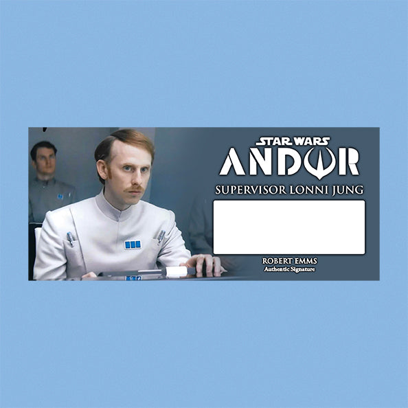 ROBERT EMMS - SUPERVISOR LONNI JUNG - ANDOR - PLAQUE - BRUSHED METAL