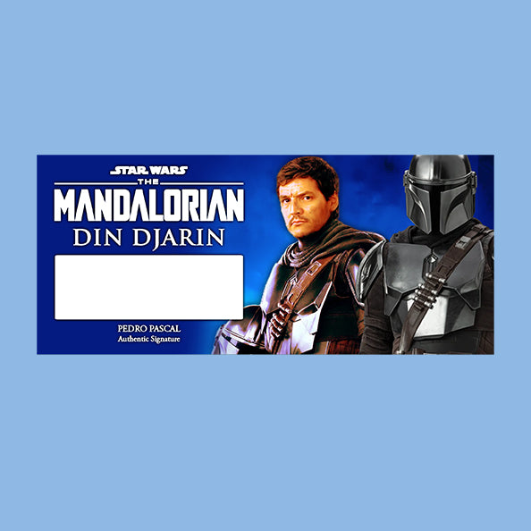 PEDRO PASCAL - MANDALORIAN / LAST OF US - PLAQUES - BRUSHED METAL
