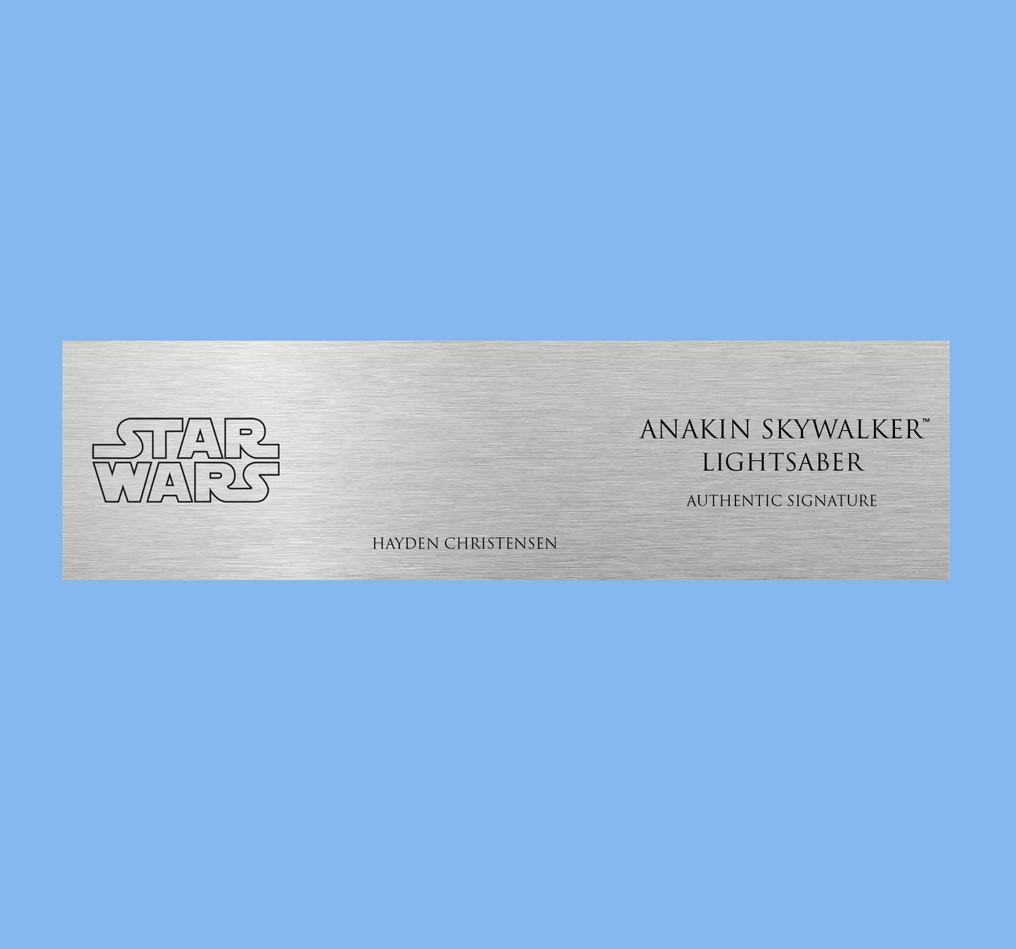 HAYDEN CHRISTENSEN - ANAKIN SKYWALKER - PLAQUES - BRUSHED METAL