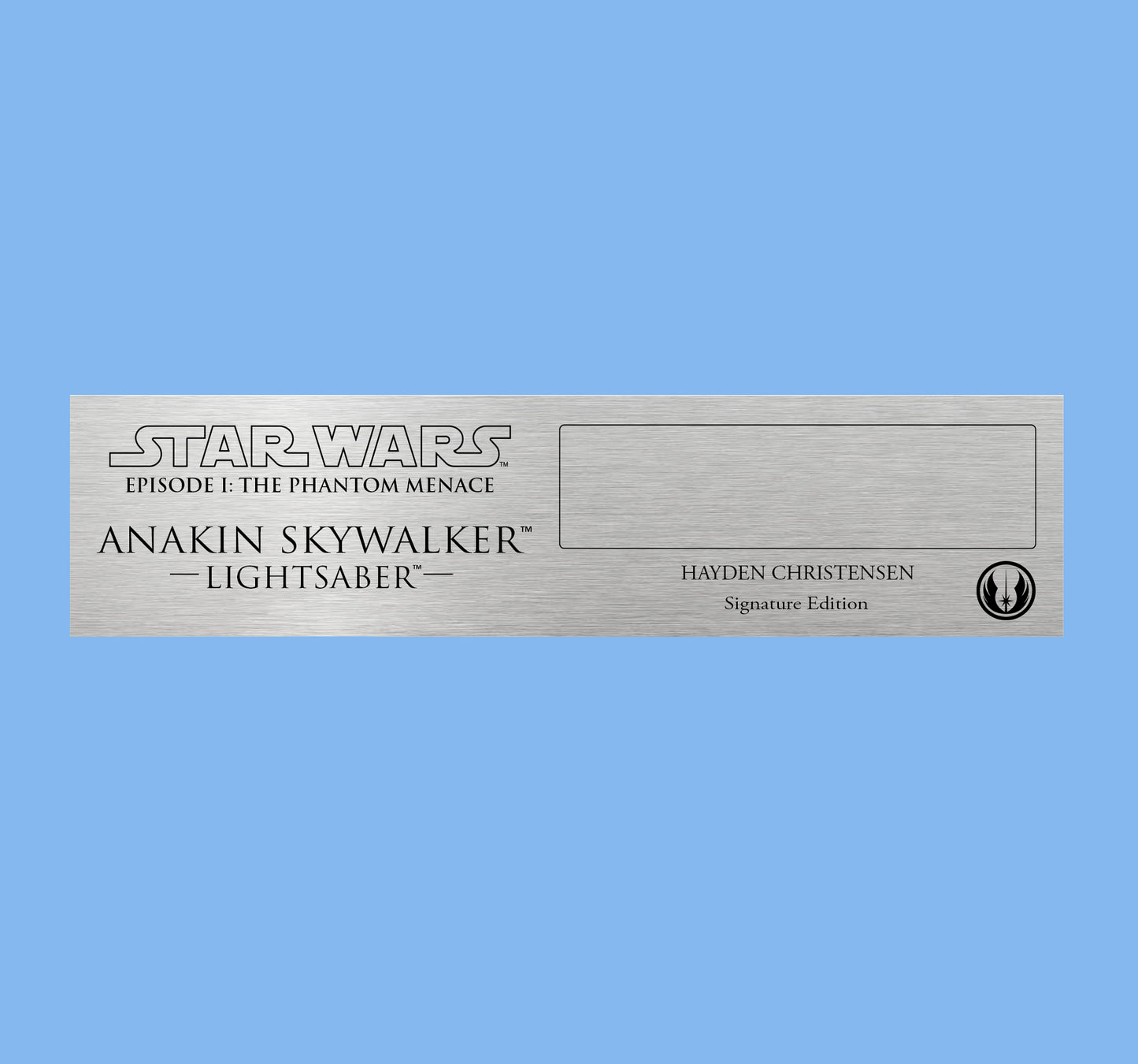 HAYDEN CHRISTENSEN - ANAKIN SKYWALKER - PLAQUES - BRUSHED METAL