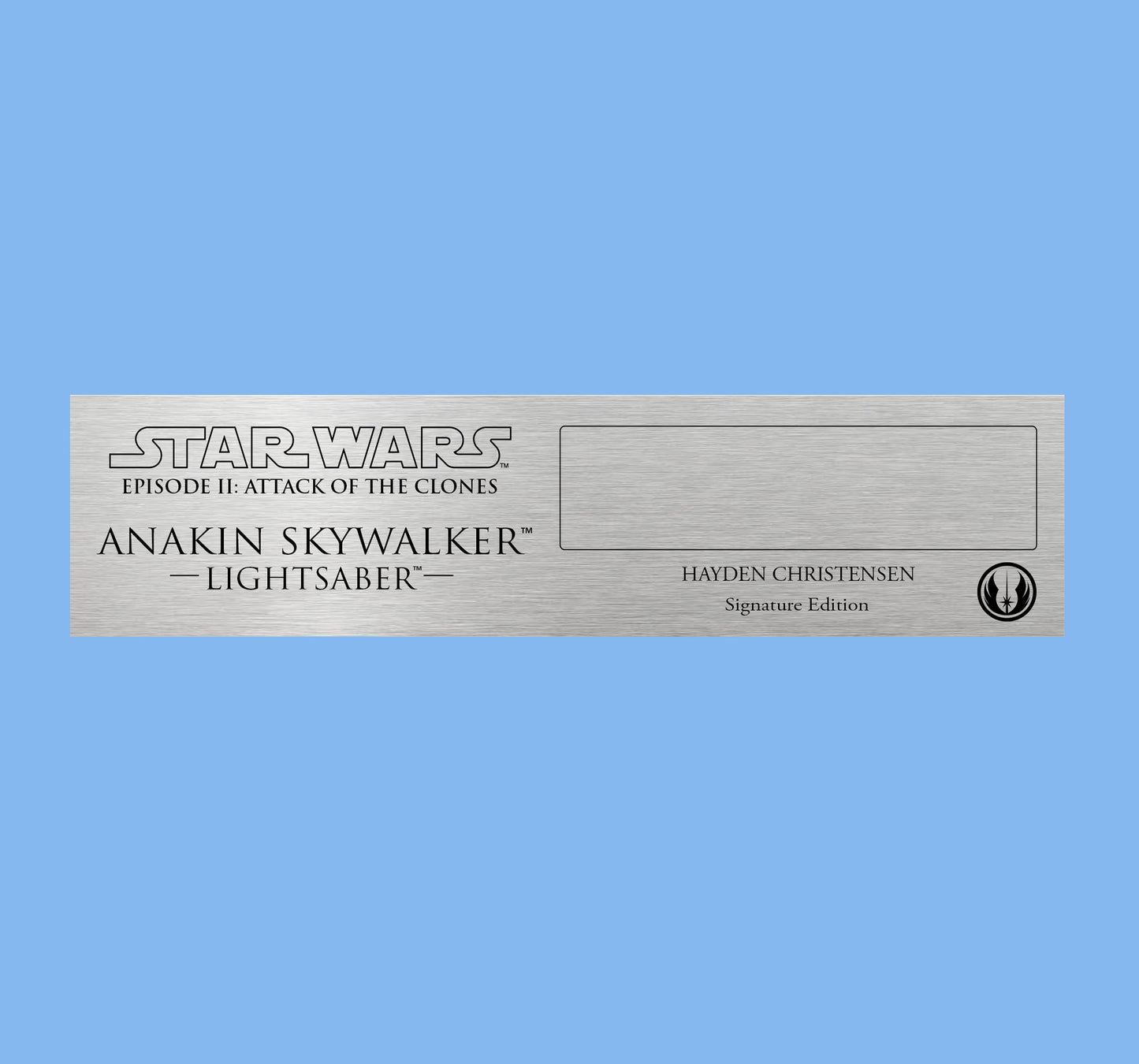 HAYDEN CHRISTENSEN - ANAKIN SKYWALKER - PLAQUES - BRUSHED METAL