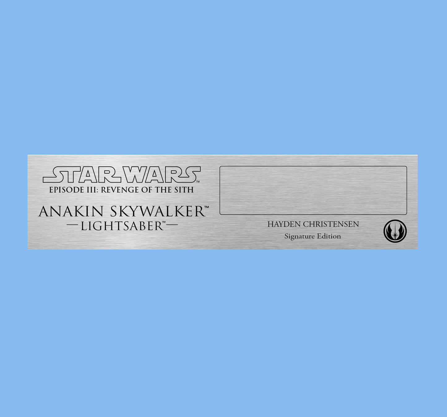 HAYDEN CHRISTENSEN - ANAKIN SKYWALKER - PLAQUES - BRUSHED METAL