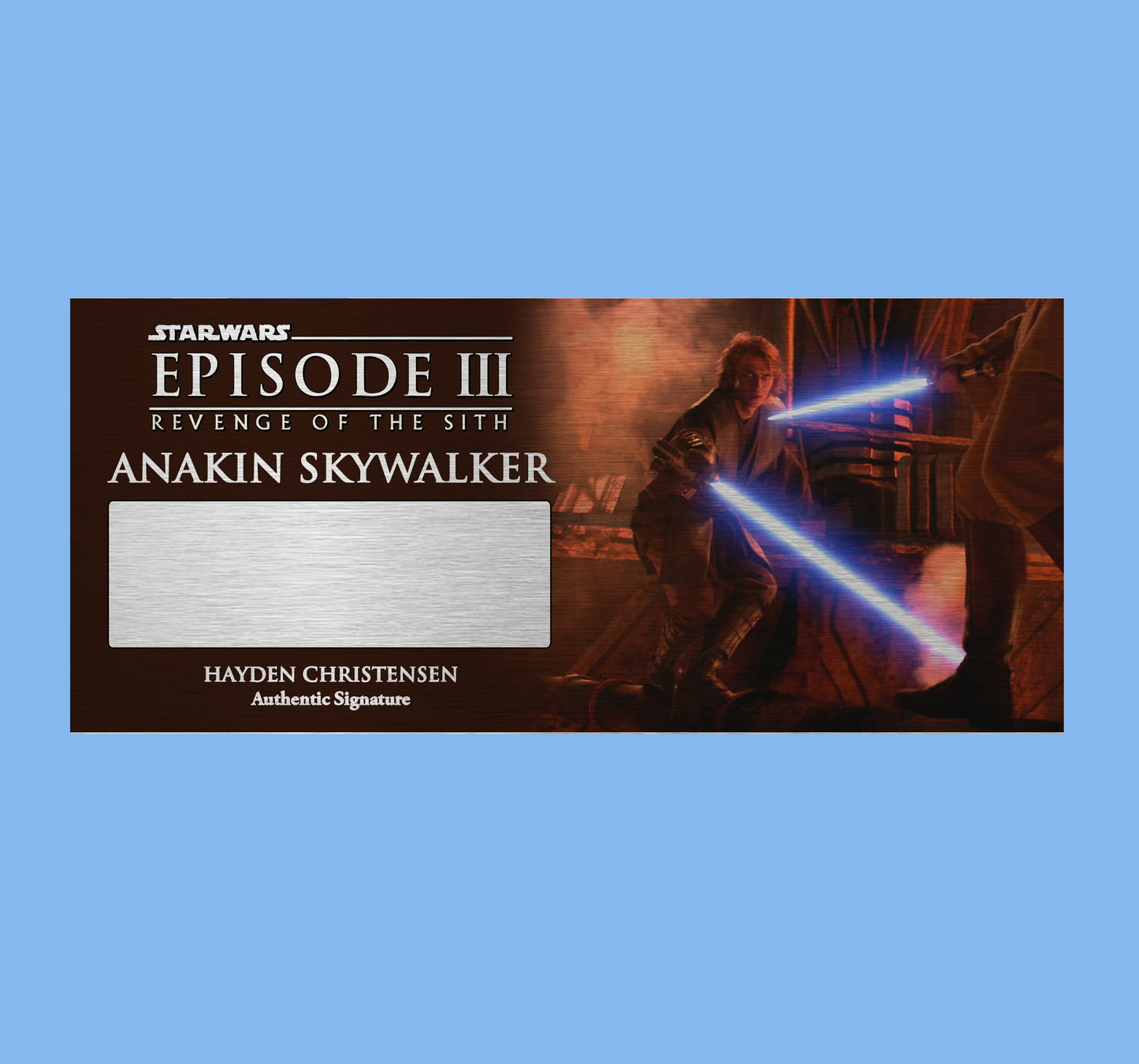 HAYDEN CHRISTENSEN - ANAKIN SKYWALKER - PLAQUES - BRUSHED METAL