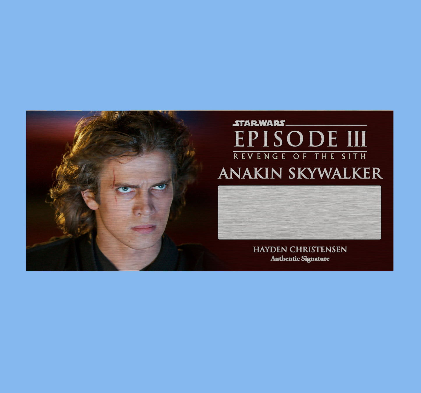 HAYDEN CHRISTENSEN - ANAKIN SKYWALKER - PLAQUES - BRUSHED METAL