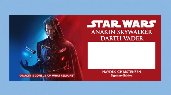 HAYDEN CHRISTENSEN - ANAKIN SKYWALKER - PLAQUES - BRUSHED METAL