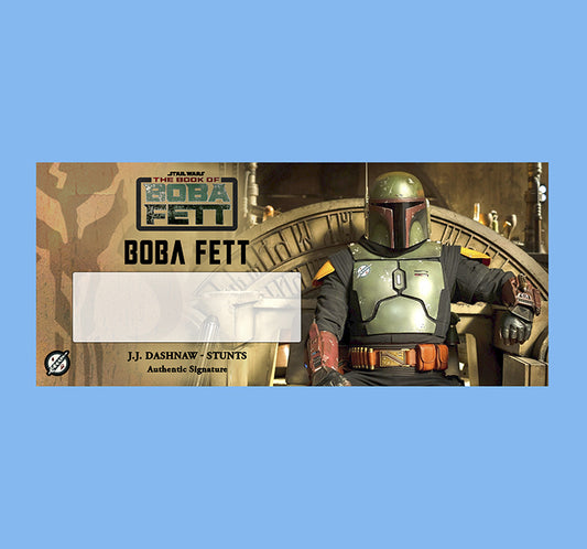 JJ DASHNAW - BOBA FETT STUNTS - BOOK OF BOBA FETT - PLAQUE - BRUSHED METAL