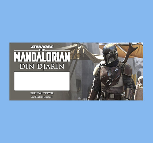 BRENDAN WAYNE - DIN DJARIN - THE MANDALORIAN - PLAQUE - BRUSHED METAL