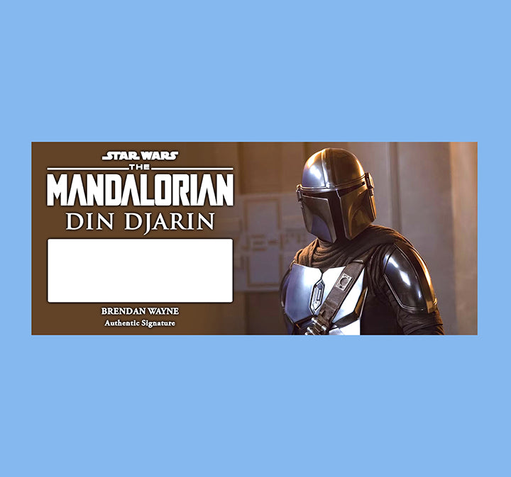 BRENDAN WAYNE - DIN DJARIN - THE MANDALORIAN - PLAQUE - BRUSHED METAL