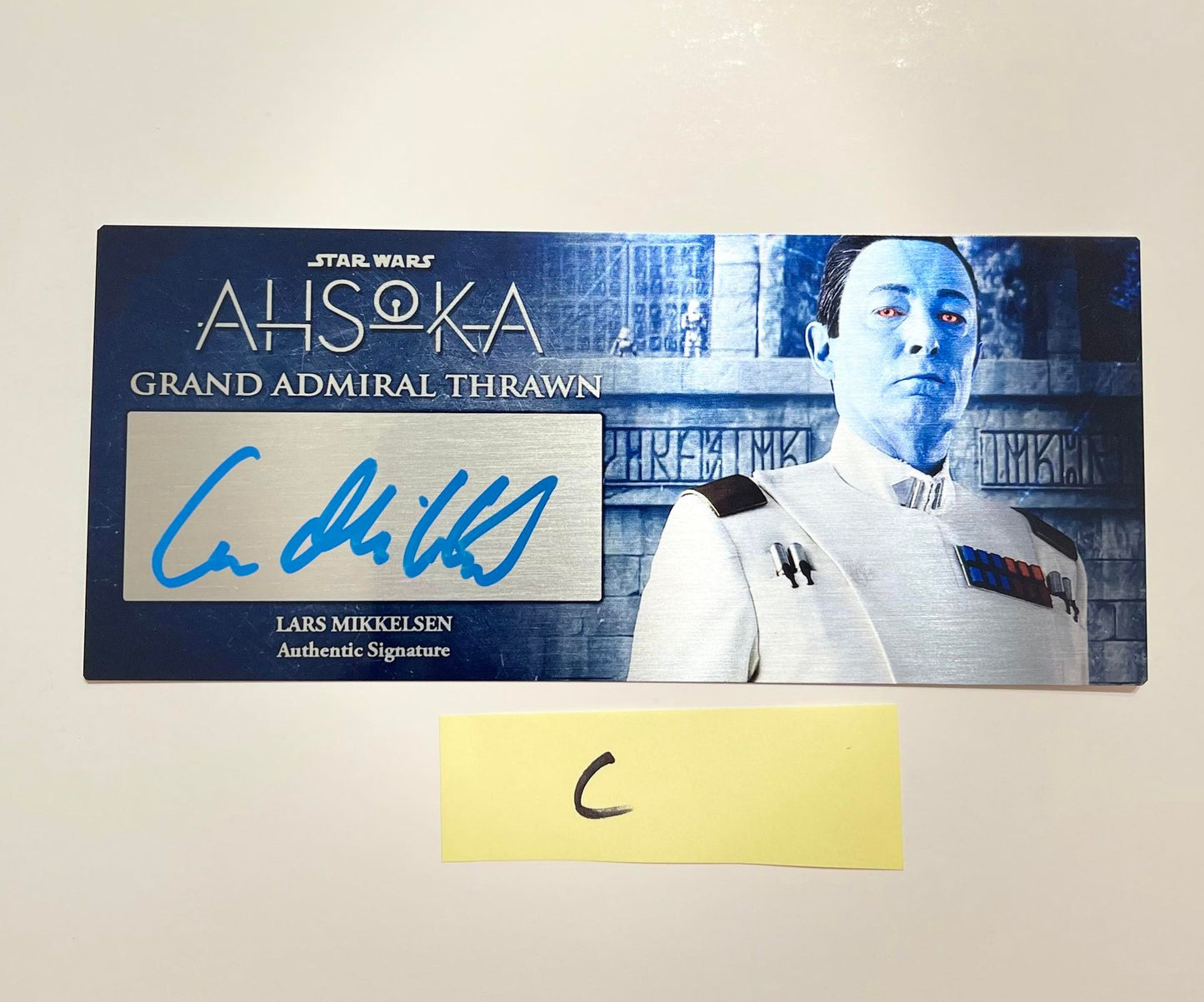 LARS MIKKELSEN - GRAND ADMIRAL THRAWN - AHSOKA TV SHOW - 3X7 PLAQUE